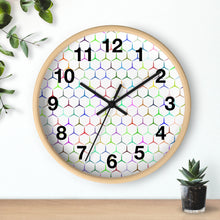 Load image into Gallery viewer, Colorful Hexagon Wall Clock, Geometric Shapes Wall Clock, Snake Skin Clock