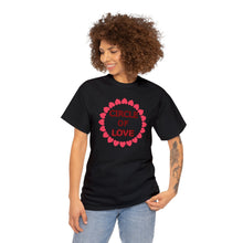 Load image into Gallery viewer, Circle of Love t-shirt, Love t-shirt, Valentine's Day Shirt, Hearts t-shirt, Unisex Heavy Cotton Tee