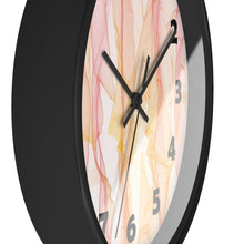 Load image into Gallery viewer, Pastel Wisps Wall Clock, Pink and Orange Wave Wall Clock