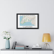 Load image into Gallery viewer, E.T. Joshua Airport St. Vincent and the Grenadines Map Framed Print Poster, City Map Print Poster, Framed Vertical Poster Framed Horizontal Poster