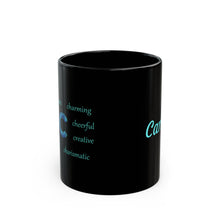 Load image into Gallery viewer, C Alphabet 11oz Mug, Initial Letter  Mug, Self-affirming Mug, Mental Health Black Coffee Mug, Motivation Mug