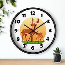 Load image into Gallery viewer, Buck and Fawn Wall Clock, Deer Enthusiasts Wall Clock
