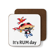 Load image into Gallery viewer, It's RUM Day - 1 piece Hardboard Back Coaster, Rum Coaster, Pirate Coaster, Rum Drinker