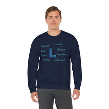 Load image into Gallery viewer, L Alphabet Sweatshirt, Optimistic, Motivational, Mental Health Alphabet Initial "L" Unisex Heavy Blend™ Crewneck Sweatshirt, Self-affirming Sweatshirt