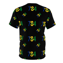 Load image into Gallery viewer, St. Vincent and the Grenadines Area Code 784 Unisex Tee (Black)