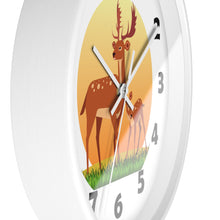 Load image into Gallery viewer, Buck and Fawn Wall Clock, Deer Enthusiasts Wall Clock
