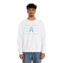 Load image into Gallery viewer, A Alphabet Sweatshirt, Motivational, Alphabet Initial "A" Unisex Heavy Blend™ Mental Health, Optimistic Crewneck Sweatshirt, Self-affirming Sweatshirt