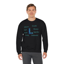 Load image into Gallery viewer, L Alphabet Sweatshirt, Optimistic, Motivational, Mental Health Alphabet Initial "L" Unisex Heavy Blend™ Crewneck Sweatshirt, Self-affirming Sweatshirt