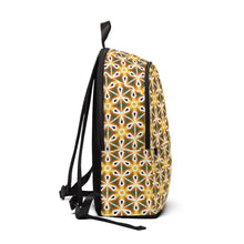 Load image into Gallery viewer, Unisex Fabric Backpack Golden Diamond Flower