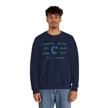 Load image into Gallery viewer, C Alphabet Sweatshirt, Alphabet Initial "C" Unisex Heavy Blend™ Crewneck Optimistic, Motivational, Mental Health Sweatshirt, Self-affirming Sweatshirt