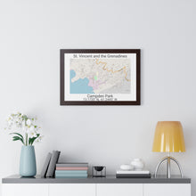 Load image into Gallery viewer, Campden Park St. Vincent and the Grenadines Map Framed Print Poster, Framed Vertical Poster Framed Horizontal Poster