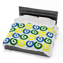 Load image into Gallery viewer, St. Vincent and the Grenadines Independence Spirals Velveteen Plush Blanket