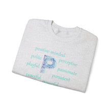 Load image into Gallery viewer, P Alphabet Sweatshirt, Optimistic, Mental Health, Motivational Alphabet Initial "P" Unisex Heavy Blend™ Crewneck Sweatshirt, Self-affirming Sweatshirt