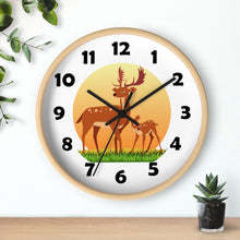 Load image into Gallery viewer, Buck and Fawn Wall Clock, Deer Enthusiasts Wall Clock