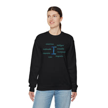Load image into Gallery viewer, I Alphabet Sweatshirt, Optimistic, Mental Health, Motivational Alphabet Initial "I" Unisex Heavy Blend™ Crewneck Sweatshirt, Self-affirming Sweatshirt