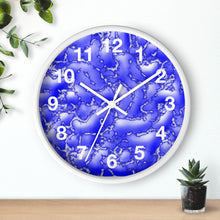 Load image into Gallery viewer, Blue Cracked Lava Wall Clock, Blue Relief Wall Clock