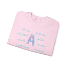 Load image into Gallery viewer, A Alphabet Sweatshirt, Motivational, Alphabet Initial "A" Unisex Heavy Blend™ Mental Health, Optimistic Crewneck Sweatshirt, Self-affirming Sweatshirt