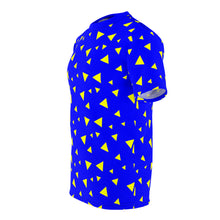 Load image into Gallery viewer, Triangle Dotted Blue Unisex Tee