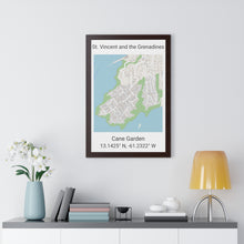 Load image into Gallery viewer, Cane Garden St. Vincent and the Grenadines Map Framed Print Poster, City Map Print Poster, Framed Vertical Poster
