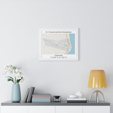 Load image into Gallery viewer, Colonarie St. Vincent and the Grenadines Map Framed Print Poster, Framed Vertical Poster Framed Horizontal Poster