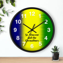 Load image into Gallery viewer, National Colors St. Vincent and the Grenadines Wall Clock
