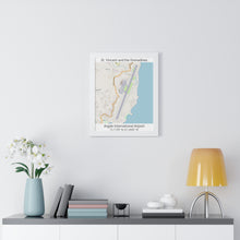 Load image into Gallery viewer, St. Vincent and the Grenadines Argyle International Airport Map Framed Print Poster, City Map Print Poster. Airport Map Print Poster, Road Map Print Poster, Framed Vertical Poster