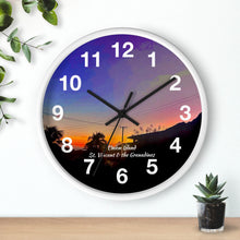 Load image into Gallery viewer, Union Island Sunset Wall Clock, Union Island St. Vincent and the Grenadines Sunset Wall Clock