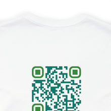 Load image into Gallery viewer, Brighten Someone's Day Today Unisex QR Code T-shirt, Hidden Message, Positive, Empowering T-shirt