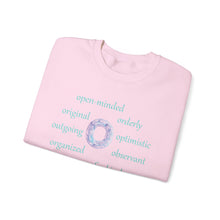 Load image into Gallery viewer, O Alphabet Initial "O", Motivational, Mental Health, Optimistic Unisex Self-affirming Sweatshirt