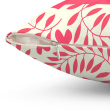 Load image into Gallery viewer, Spun Polyester Pink Hearts Square Pillow - Thanks For Your Love Mom