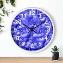 Load image into Gallery viewer, Blue Cracked Lava Wall Clock, Blue Relief Wall Clock