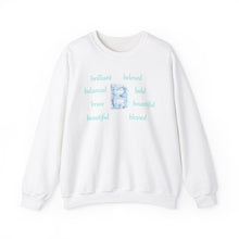 Load image into Gallery viewer, B Alphabet Sweatshirt, Motivational, Alphabet Initial "B", Motivational, Mental Health Unisex Heavy Blend™ Crewneck, Self-affirming Sweatshirt