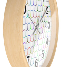 Load image into Gallery viewer, Colorful Hexagon Wall Clock, Geometric Shapes Wall Clock, Snake Skin Clock