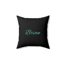 Load image into Gallery viewer, Motivational 'B' Letter Throw Pillow – Black Square Cushion with Inspirational B-Words