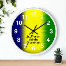 Load image into Gallery viewer, National Colors St. Vincent and the Grenadines Wall Clock