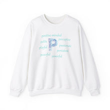 Load image into Gallery viewer, P Alphabet Sweatshirt, Optimistic, Mental Health, Motivational Alphabet Initial "P" Unisex Heavy Blend™ Crewneck Sweatshirt, Self-affirming Sweatshirt