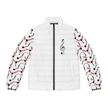 Load image into Gallery viewer, Music Lover Men's Puffer Jacket (AOP)