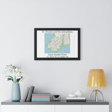 Load image into Gallery viewer, Cane Garden Point St. Vincent and the Grenadines Map Framed Print Poster, Cane Garden Point Streets Map Poster,