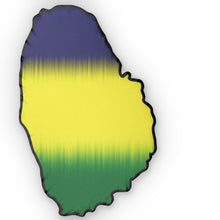 Load image into Gallery viewer, Vibrant St. Vincent Map-Shaped Pillow with National Colors
