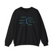 Load image into Gallery viewer, I Alphabet Sweatshirt, Optimistic, Mental Health, Motivational Alphabet Initial "I" Unisex Heavy Blend™ Crewneck Sweatshirt, Self-affirming Sweatshirt