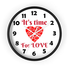 Load image into Gallery viewer, Love Wall Clock, Valentine Wall Clock,  It's Time For Love Wall Clock
