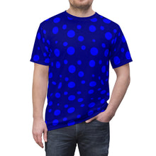Load image into Gallery viewer, Blue Spotted Dark Blue Unisex Tee