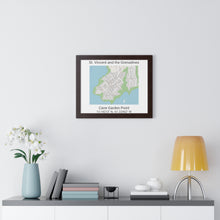 Load image into Gallery viewer, Cane Garden Point St. Vincent and the Grenadines Map Framed Print Poster, Cane Garden Point Streets Map Poster,