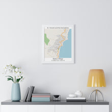 Load image into Gallery viewer, Biabou St. Vincent and the Grenadines Map Framed Print Poster