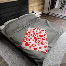 Load image into Gallery viewer, Hearts in Hearts Velveteen Plush Blanket