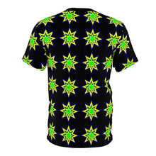 Load image into Gallery viewer, St. Vincent and the Grenadines Stars Unisex Black Tee (AOP), St. Vincent and the Grenadines National Colors, St. Vincent and Grenadines Independence Shirt