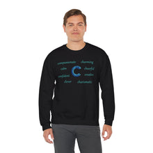 Load image into Gallery viewer, C Alphabet Sweatshirt, Alphabet Initial "C" Unisex Heavy Blend™ Crewneck Optimistic, Motivational, Mental Health Sweatshirt, Self-affirming Sweatshirt
