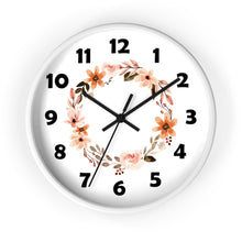 Load image into Gallery viewer, Flower Circle Wall Clock, Flower Ring Wall Clock