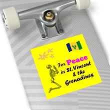 Load image into Gallery viewer, St. Vincent and the Grenadines Pray For Peace Square Vinyl Stickers