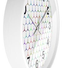 Load image into Gallery viewer, Colorful Hexagon Wall Clock, Geometric Shapes Wall Clock, Snake Skin Clock